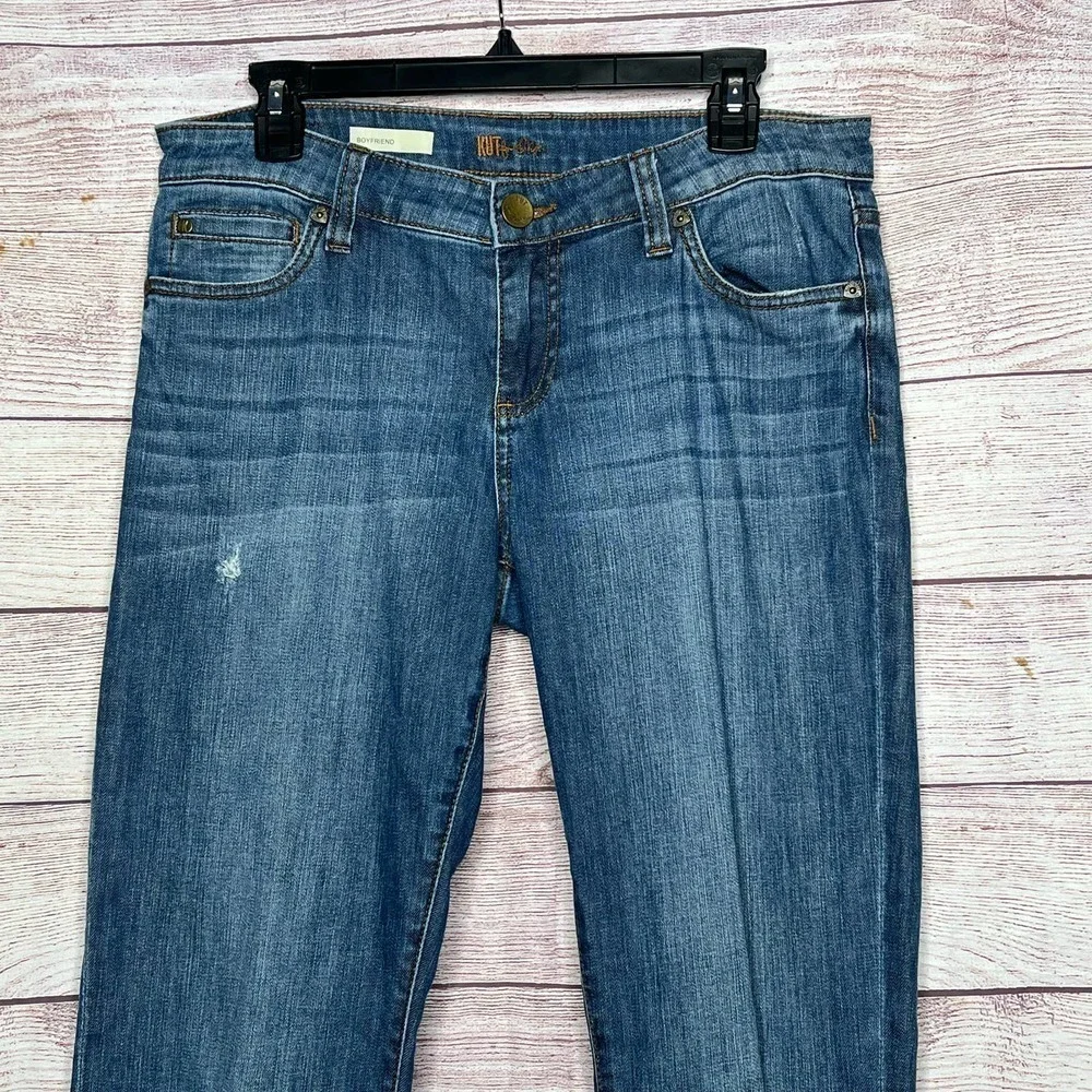 KUT from the Kloth Women's Blue Denim Boyfriend Jeans Size 8